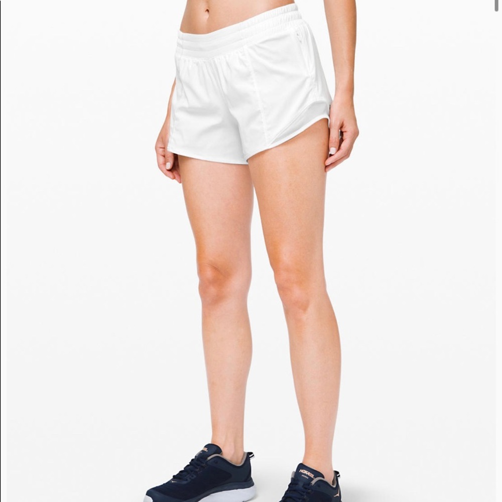 lulu lemon hotty hot shorts - long 4” (pink)